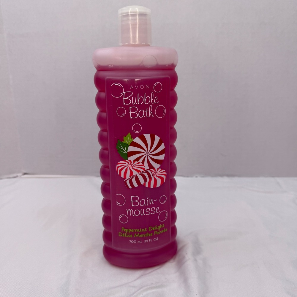 New Avon Peppermint Delight Bubble Bath 24‎ fl oz Peppermint Vanilla Scent 2009